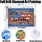 4th of July Diamond Painting Kit – Patriotic American Flag, 12x16 in, Full Drill DIY Art for Adults